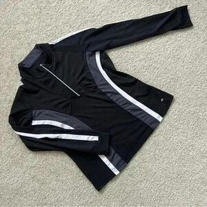 Bolle Women High Performance 1/4 Zip Black Pullover Sweater Long Sleeve Size XL